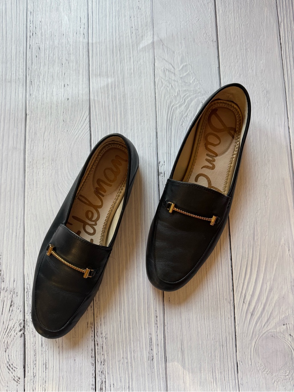 Sam Edelman Black Leather "Lior" Horsebit Loafers (Size US 8.5M / EUR 38.5)